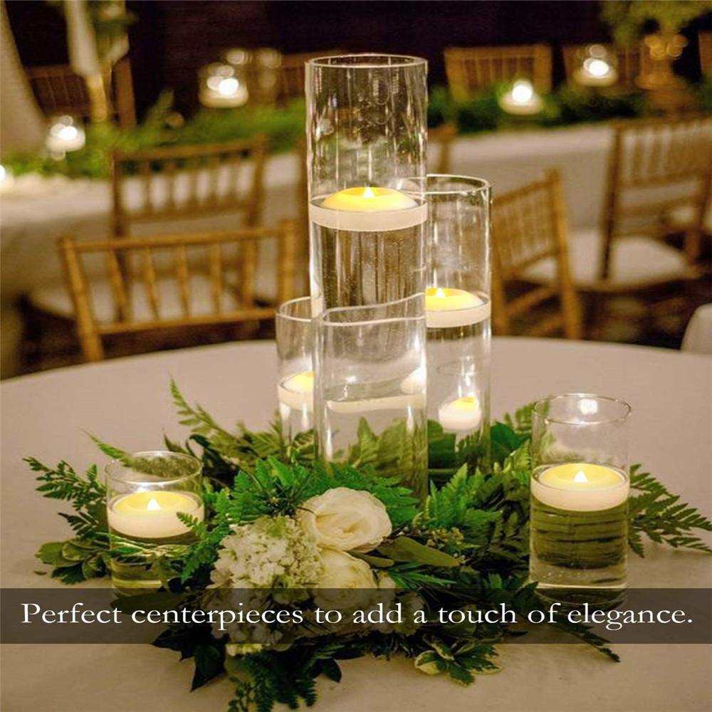 Homemory 3 Inch Waterproof Flameless Floating Candles, Battery Operated Floating Tealights, Warm White Light - HOMEMORY SHOP