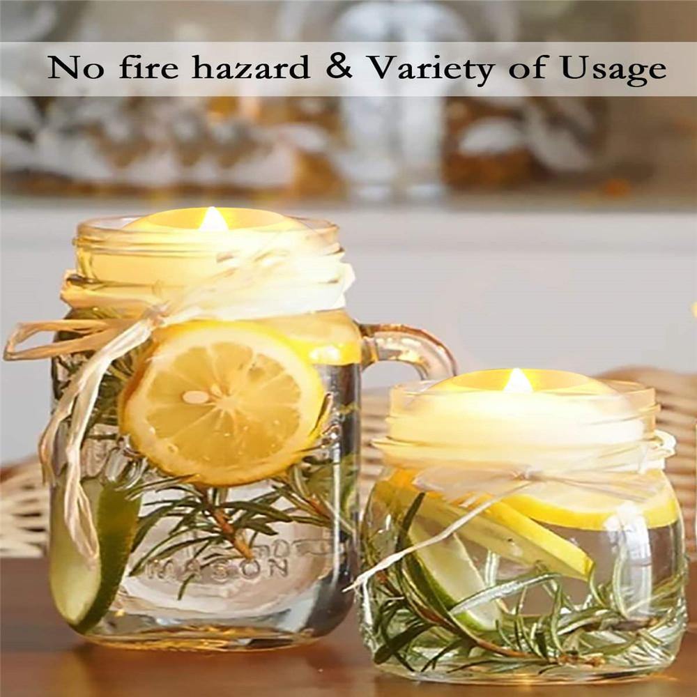 Homemory 3 Inch Waterproof Flameless Floating Candles, Battery Operated Floating Tealights, Warm White Light - HOMEMORY SHOP