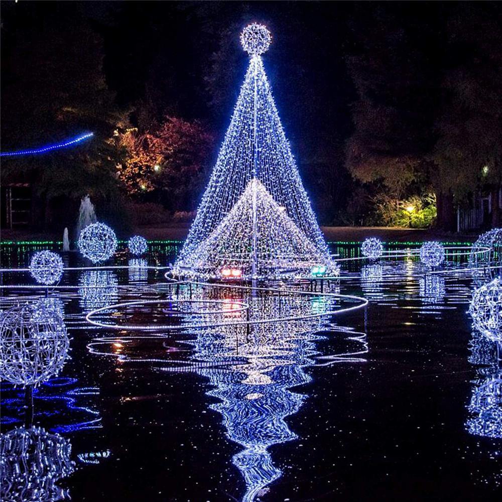 Homemory 4 Pack 20 Ft 60 LED Christmas Lights with Remote Waterproof 8 Modes Firefly Twinkle String Lights(Cool White) - HOMEMORY SHOP