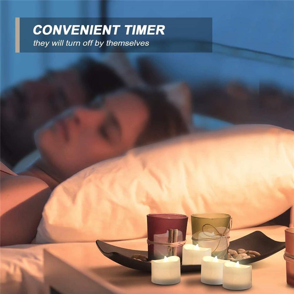 Homemory 24PCS LED Tea Lights with timer, warm white light - HOMEMORY SHOP
