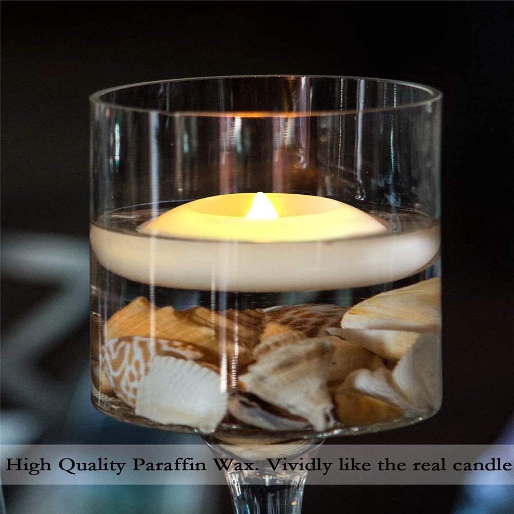 Homemory 3 Inch Waterproof Flameless Floating Candles, Battery Operated Floating Tealights, Warm White Light - HOMEMORY SHOP