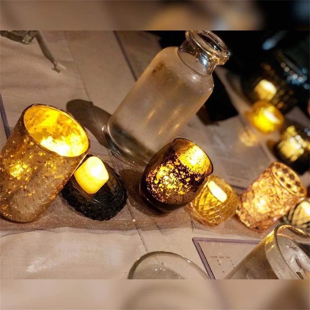 Homemory 24 PCS Timed Electric Tealight Candles, Bright yellow Flameless Flickering Candles - HOMEMORY SHOP