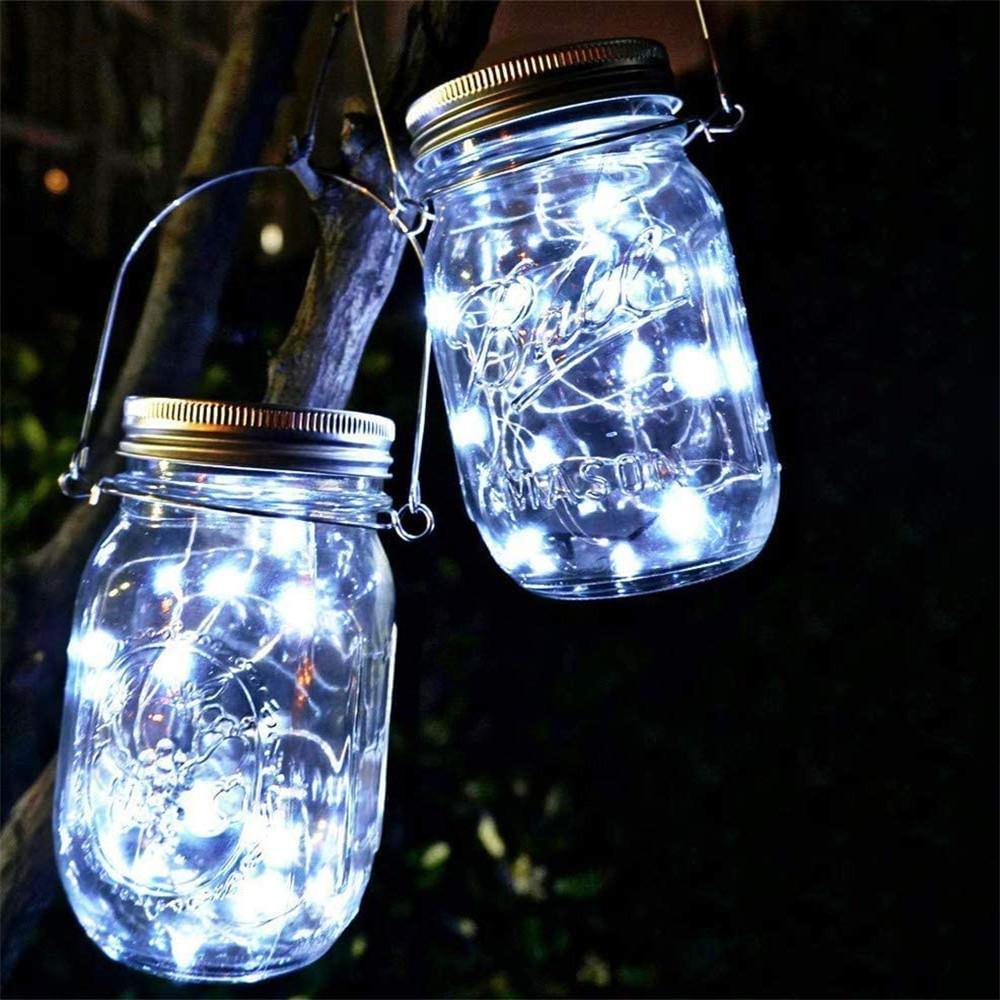 Homemory 4 Pack 20 Ft 60 LED Christmas Lights with Remote Waterproof 8 Modes Firefly Twinkle String Lights(Cool White) - HOMEMORY SHOP