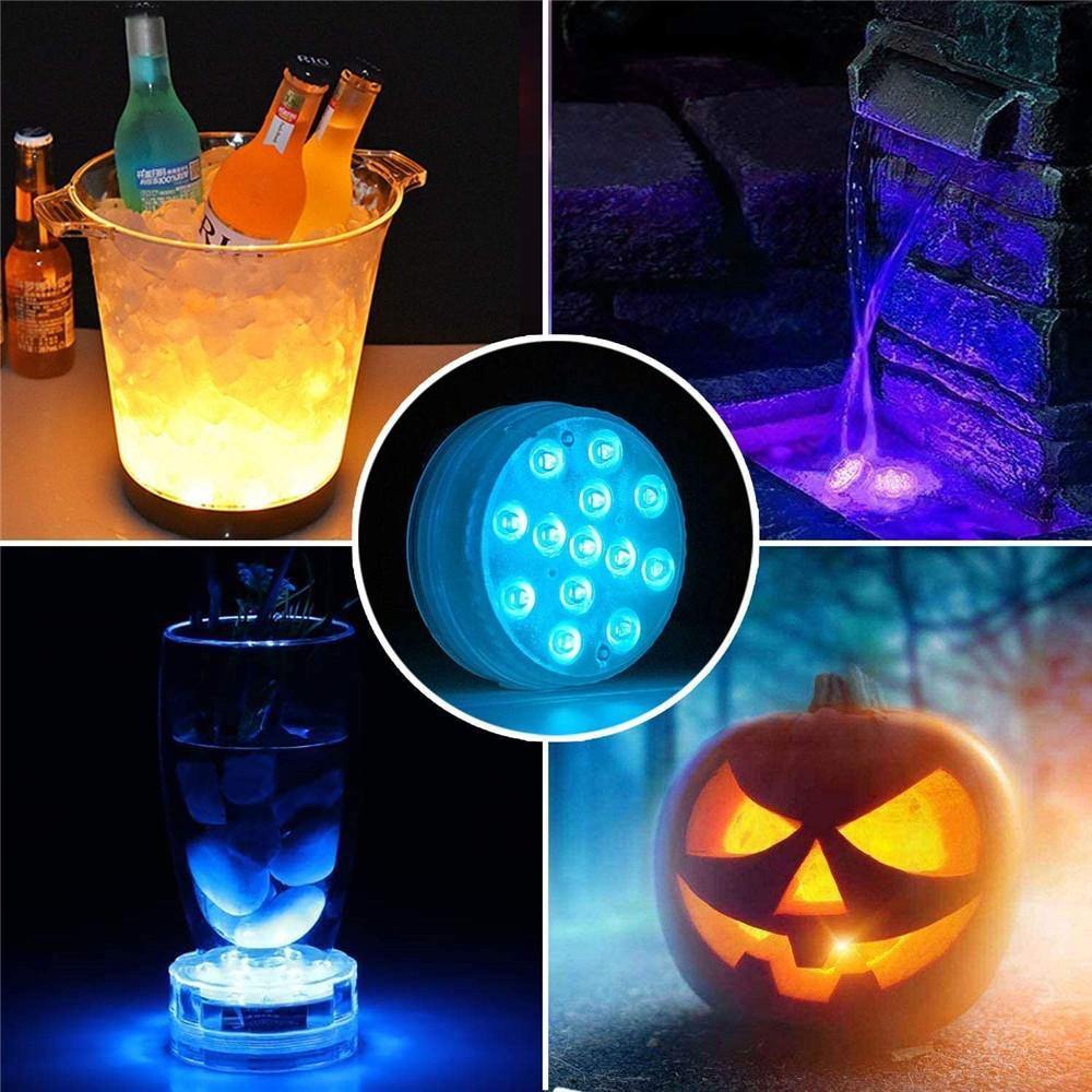 Homemory Submersible 13 LED Color Changing Lights, Waterproof Bathtub Lights with Suction Cups, Magnet, Remote - HOMEMORY SHOP