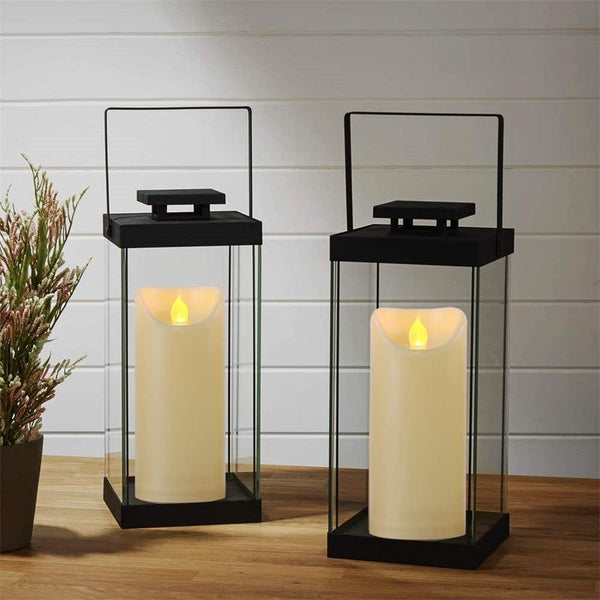 Homemory 3PCS 7" 7" 7" Waterproof Flameless Candles with Timer and Remote Control, Amber Yellow Light, Outdoor LED Candles - HOMEMORY SHOP