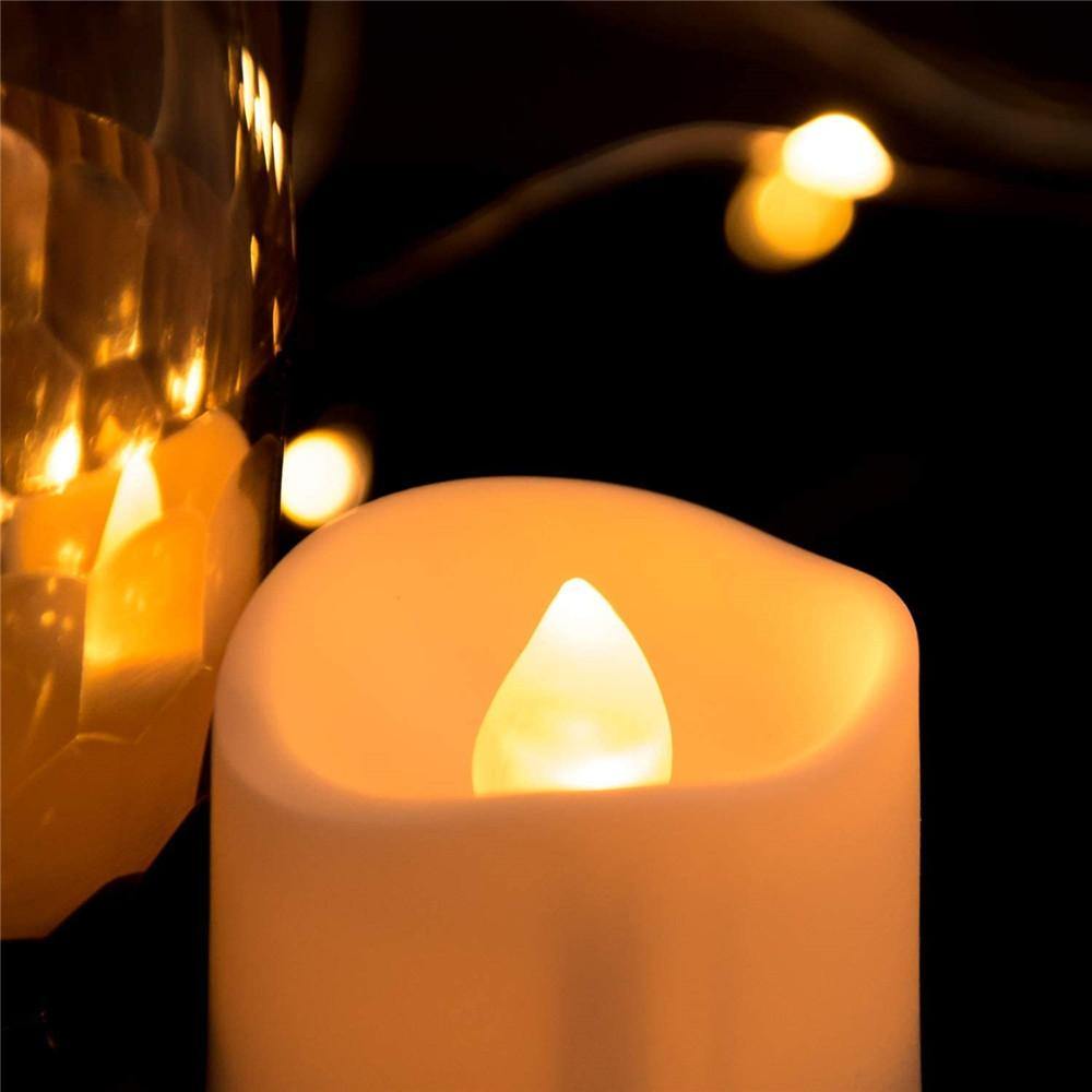 Homemory Set of 12 Bright Yellow Timer LED Tea Light Candles - HOMEMORY SHOP