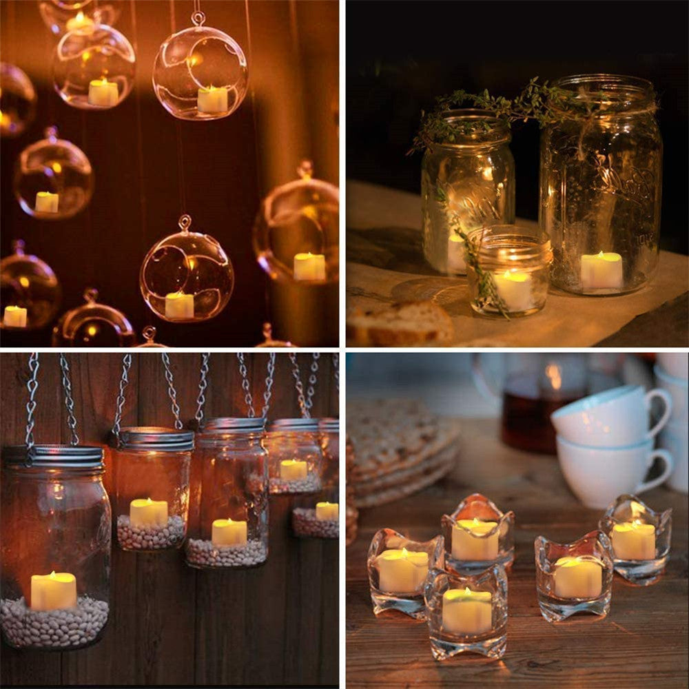 Homemory 48PCS Battery Tea Lights Bulk, Flameless Flickering LED Tealights(Warm yellow light) - HOMEMORY SHOP