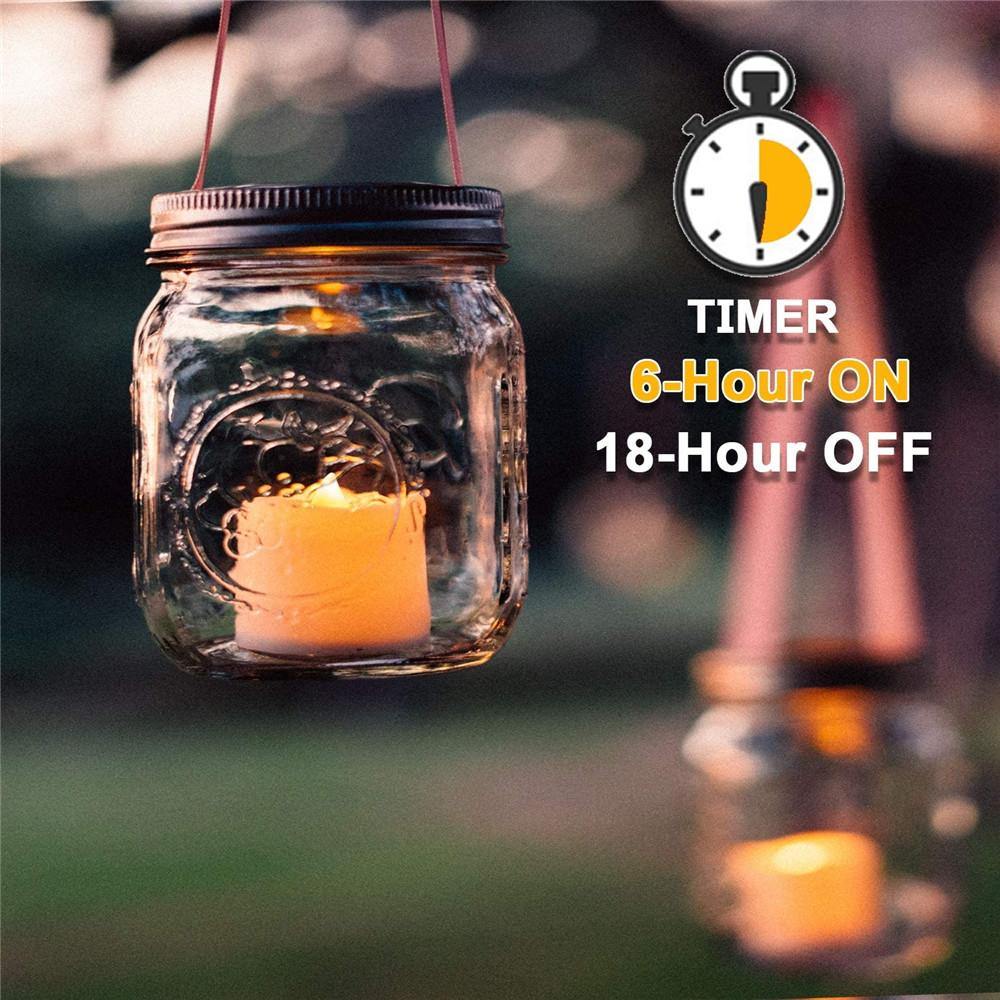 Homemory 24 PCS Timed Electric Tealight Candles, Bright yellow Flameless Flickering Candles - HOMEMORY SHOP
