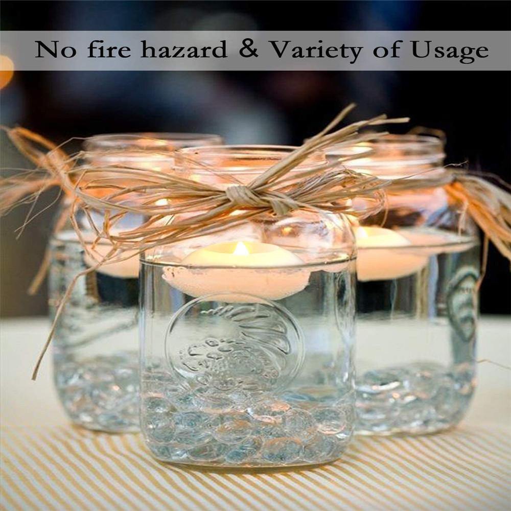 Homemory 3 Inch Waterproof Flameless Floating Candles, Battery Operated Floating Tealights, Warm White Light - HOMEMORY SHOP