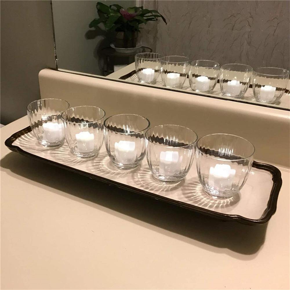 Homemory 12PCS Modern Warm White Flameless Flickering Battery Tea light Candles - HOMEMORY SHOP