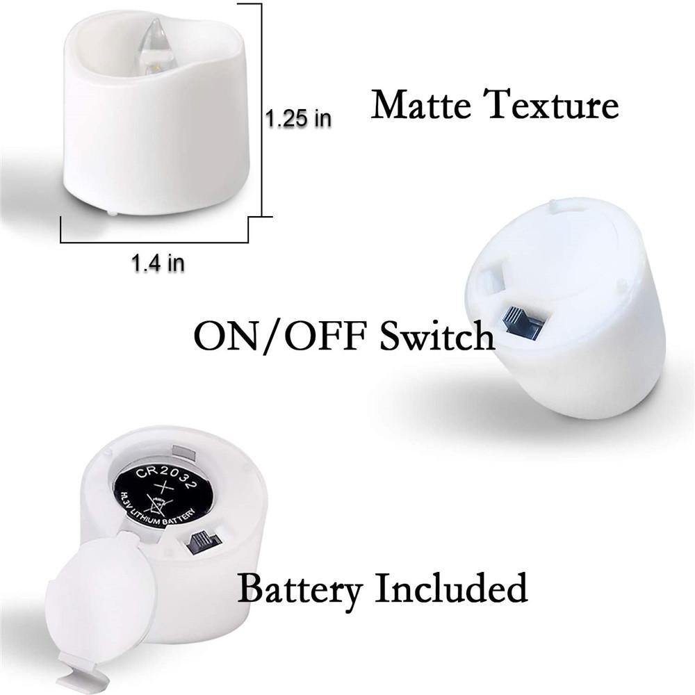 Homemory 12PCS Modern Warm White Flameless Flickering Battery Tea light Candles - HOMEMORY SHOP