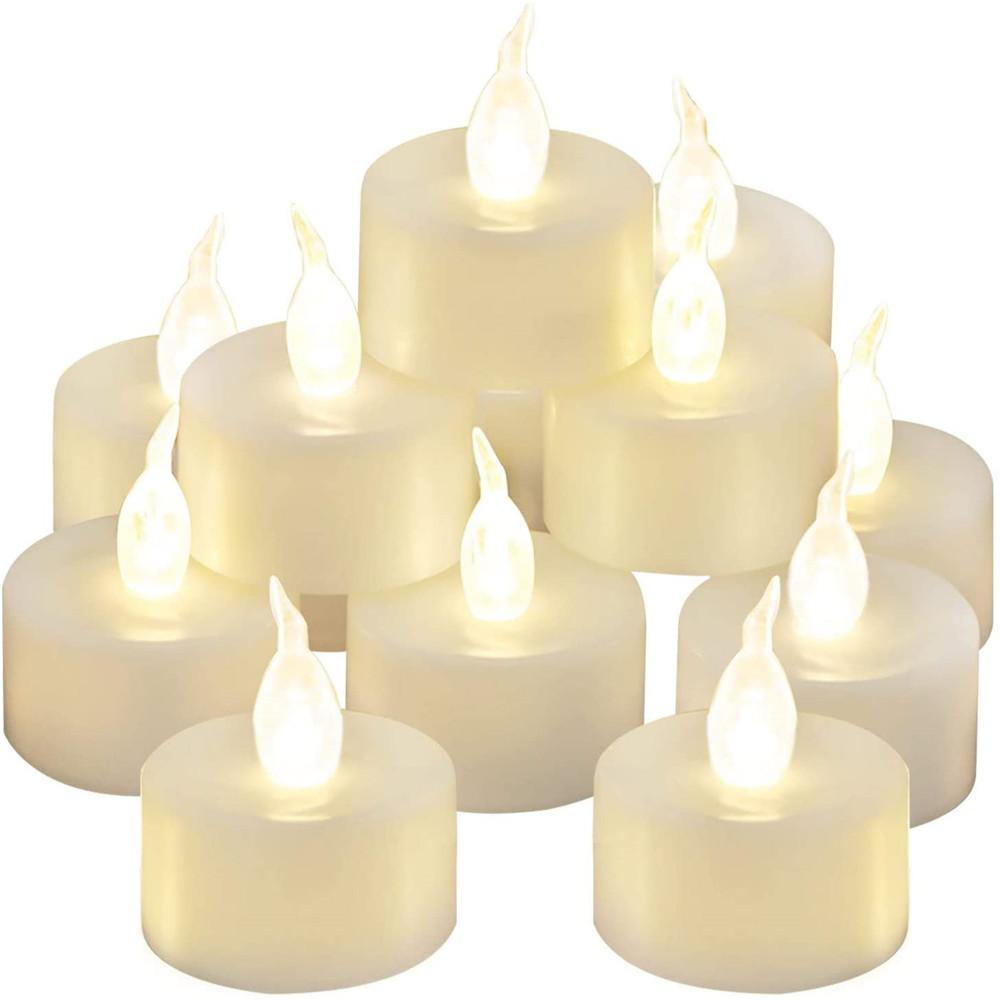 Homemory 100 Pcs Flameless Battery Tea Lights,  Warm White Electric Tea Candles, Long Lasting Battery Life - HOMEMORY SHOP