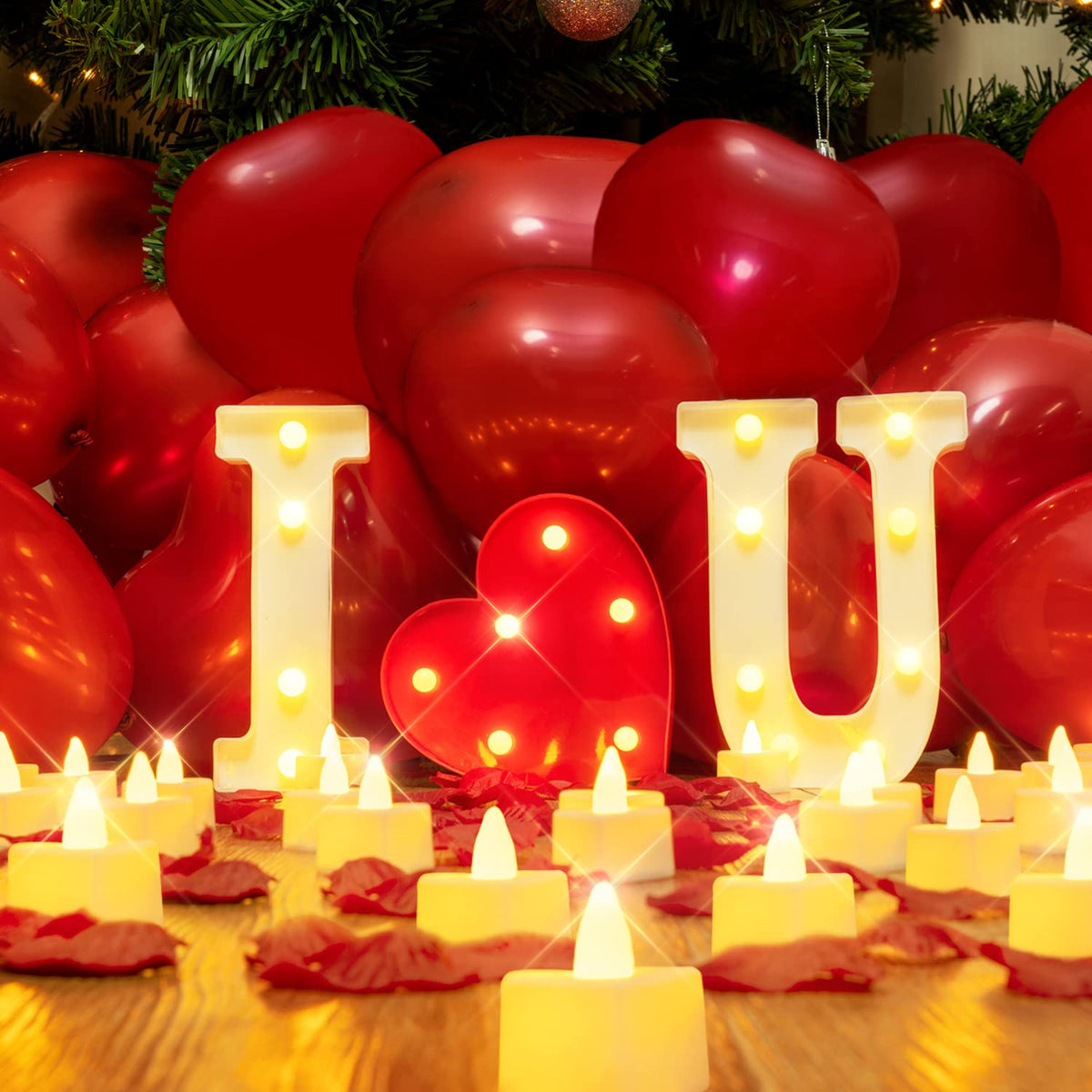2027 stuks I Love U verlichte letters, huwelijksaanzoek