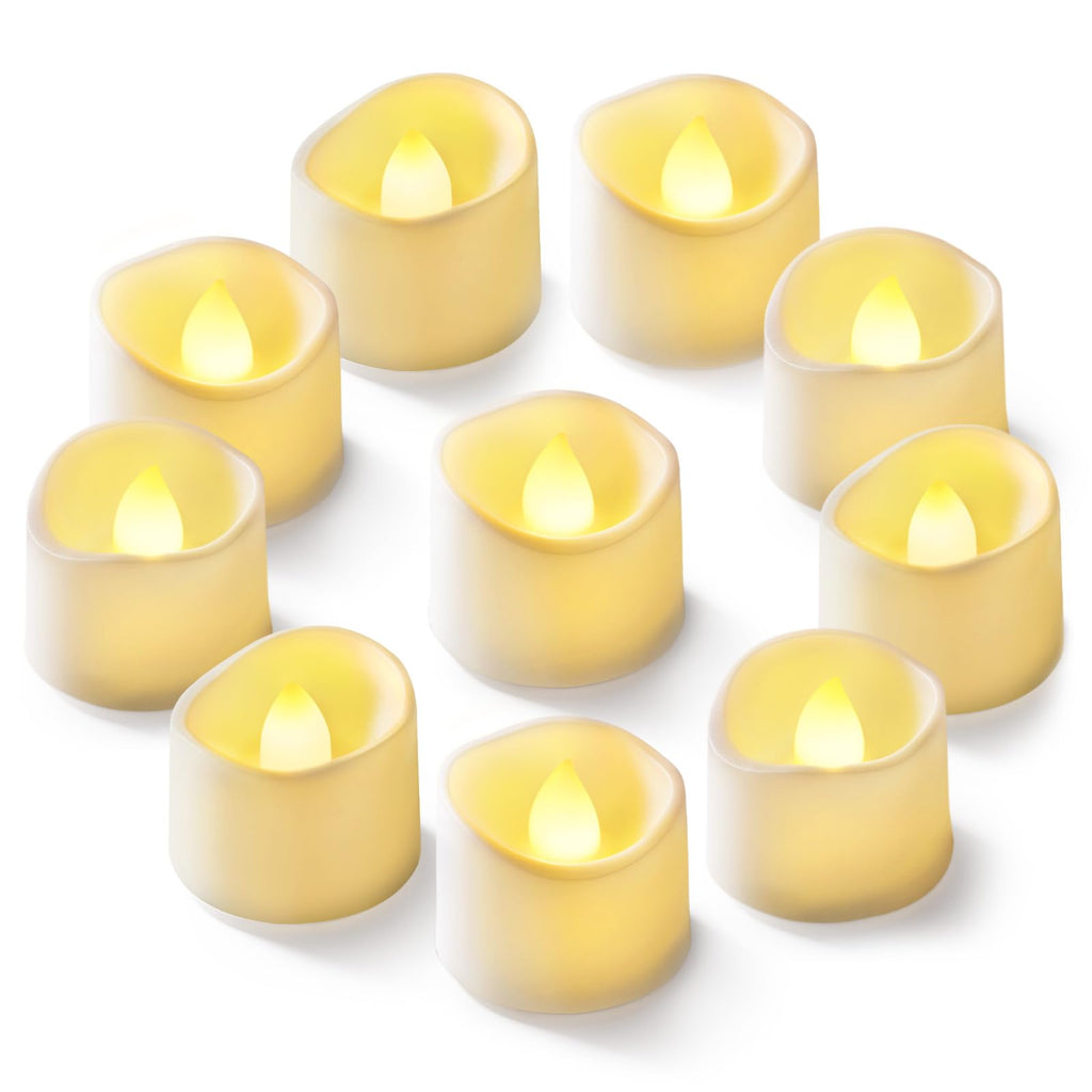 Homemory 12-Pack Flameless LED Tea Lights Candles Battery Operated,  200+Hour Fake Electric Candles TeaLights for Votive, Aniversary, Wedding