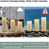 Homemory 3PCS 5“6”7“ Waterproof Pillar Candles with Timer and Remote, Amber Yellow Light - HOMEMORY SHOP