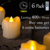Homemory 6 Pack Flameless LED Votive Candles with Timer, Battery Operated and Remote-Amber Yellow Light - HOMEMORY SHOP