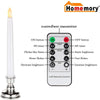 Homemory 9PCS Flameless Taper Window Candles with Remote and Timer, Warm White Light(With silver candle holder) - HOMEMORY SHOP