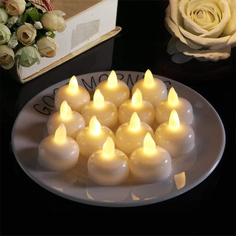 Homemory 36PCS Flameless Floating Candles, LED Flickering Tealight Candles, Warm White Light - HOMEMORY SHOP