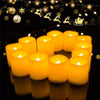 Homemory LED Flickering Flameless Battery Operated Votive Candles, Realistic Electric Fake Candle for Wedding, Table, Outdoor, Warm yellow light - HOMEMORY SHOP