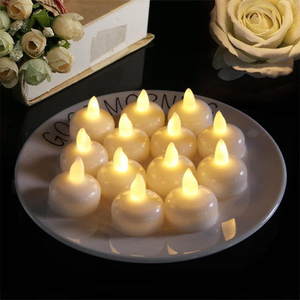 Homemory 24 PCS Waterproof Flameless Floating LED Tealights Candles, Warm White Light - HOMEMORY SHOP