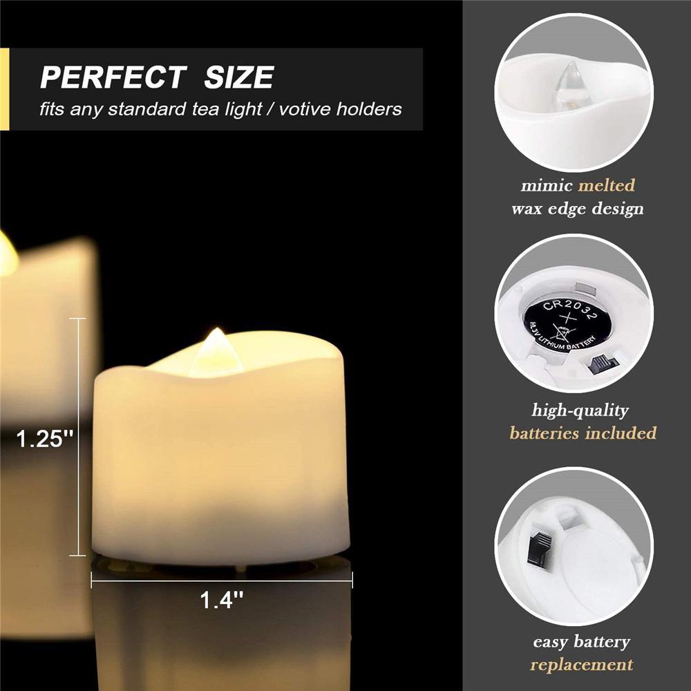 Homemory 24PCS LED Tea Lights with timer, warm white light - HOMEMORY SHOP