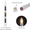 Homemory Pack of 9 Flameless Taper Window Candles with Remote and Timer, Warm White Light(With gold holders) - HOMEMORY SHOP