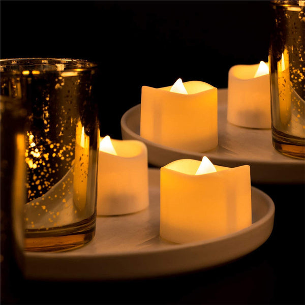 Homemory 48PCS Flickering Battery Tea Light Candles Bulk