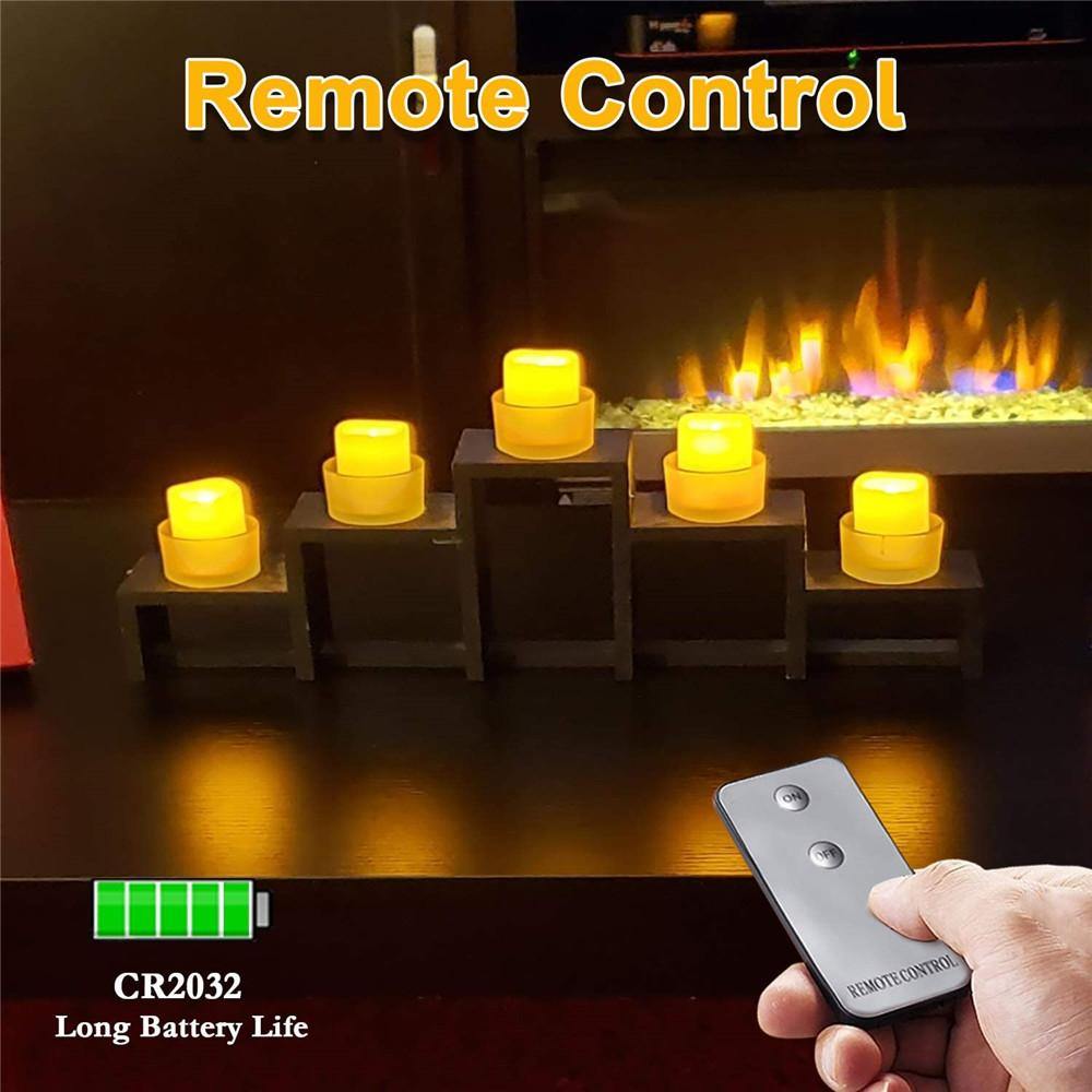 Homemory 12PCS LED Flameless Votive Electric Tealight Candles with Remote-Warm yellow - HOMEMORY SHOP