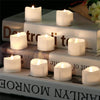 Homemory 12PCS Modern Warm White Flameless Flickering Battery Tea light Candles - HOMEMORY SHOP