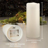Homemory 2 PCS Waterproof LED Pillar Candles for Indoor Outdoor, Warm Yellow Light - HOMEMORY SHOP